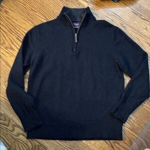 UNTUCKit 100% Extra‎ Fine Merino Wool Sweater Boys Medium Navy 1/4 Zip Pullover